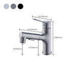 Modern Basin Faucet Solid Copper Centered Sink Faucet for Bathroom