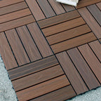 12" X 12" 4-Slat Square PVC Floor Tiles Snap-Fit Installation Floor Tiles