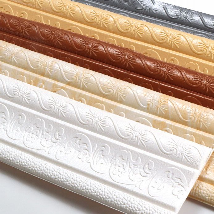 Modern Baseboards 3D Embossing Baseboard PVC Stereo Base Set of 1
