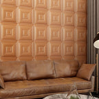 Glam Style Foam Water-Resistant Wall Cladding Living Room 3D Embossing Wall Cladding