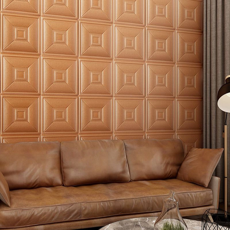 Glam Style Foam Water-Resistant Wall Cladding Living Room 3D Embossing Wall Cladding