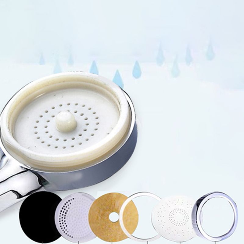 Modern handheld shower head 5 spray patterns chrome round wall mounted shower head