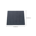 Black Square Fixed Shower Head Modern Style Wall Mounted Shower Head