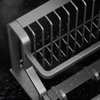 Contemporary bathroom accessory set made of matte stainless steel-aluminum with bathrobe hook/towel rail