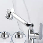 Modern sink faucet stainless steel lever handles swivel spout sink faucet