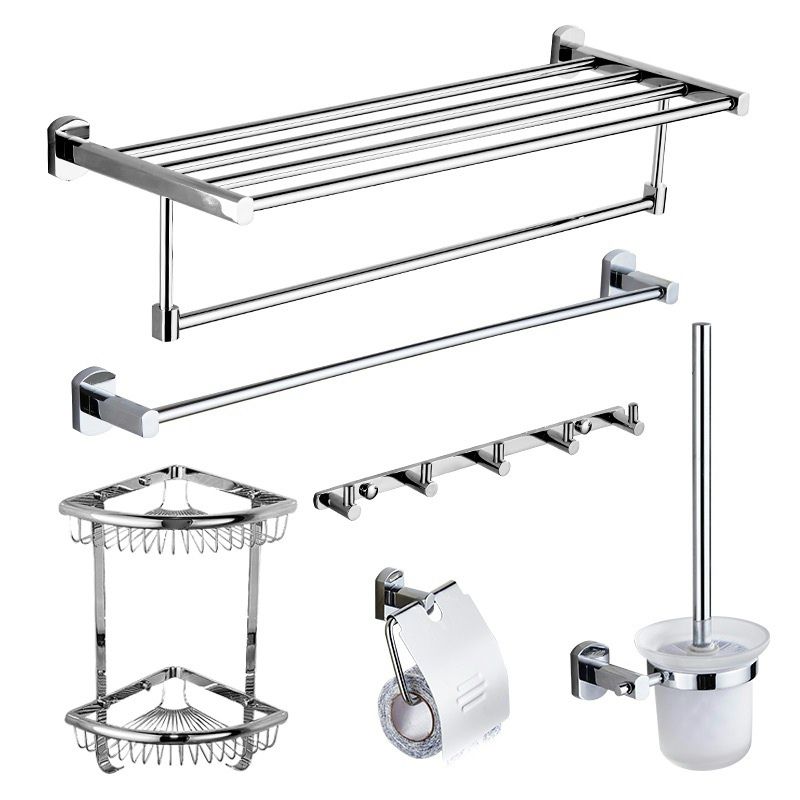 Modern Bathroom Accessory Set Paper Holder Towel Bar Stainless Steel Bathroom Set