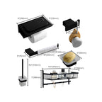 Contemporary Bathroom Accessories As Individual Item Or As Set in Black