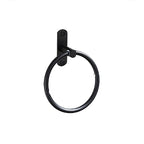 Contemporary Bathroom Accessory Set Black Surface Bathrobe Hook/Towel Ring Bar