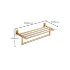 Golden Modern 5-piece Bathroom Accessories Set Brushed Brass Towel Holder/Paper Holder