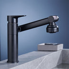Modern Copper Low Arc Centerset Faucets Bathroom Sink Faucet