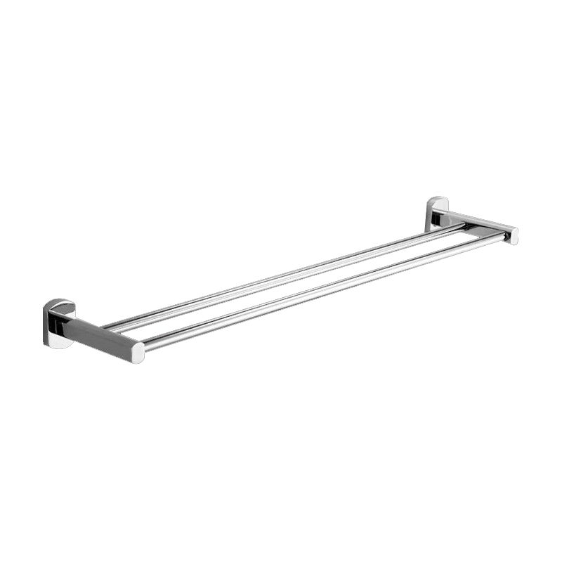 Polished Chrome Modern Bathroom Accessory Set Silver Towel Holder/Bath Shelf