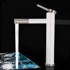 Modern Vessel Sink Faucet Stainless Steel Single Handle Low Arc Pull Down Vessel Faucet