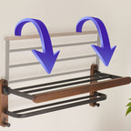 Modern Bathroom Accessory Set Aluminum & Wood Bathroom Fittings Set
