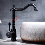 Glam Style Sink Faucet with Swivable Spout and Lever Handle