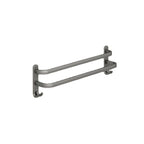 2-piece modern bathroom accessory set made of aluminum matte gray towel bar