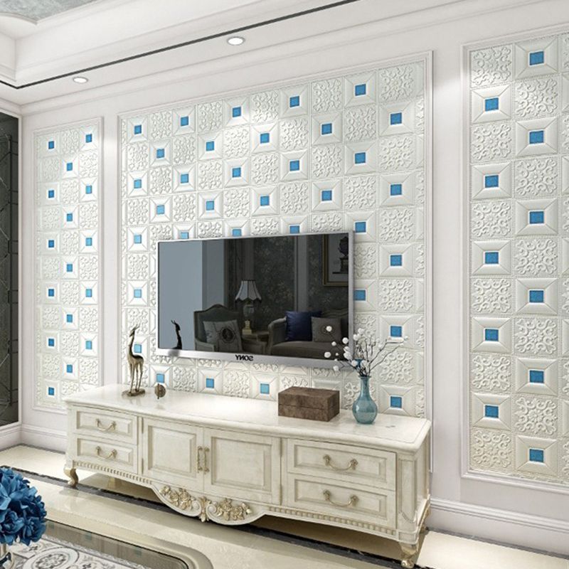 Modern wall covering foam 3D embossed peel and stick wall panel
