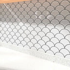 Fish scale Peel & Stick field tile square plastic Peel & Stick mosaic tile