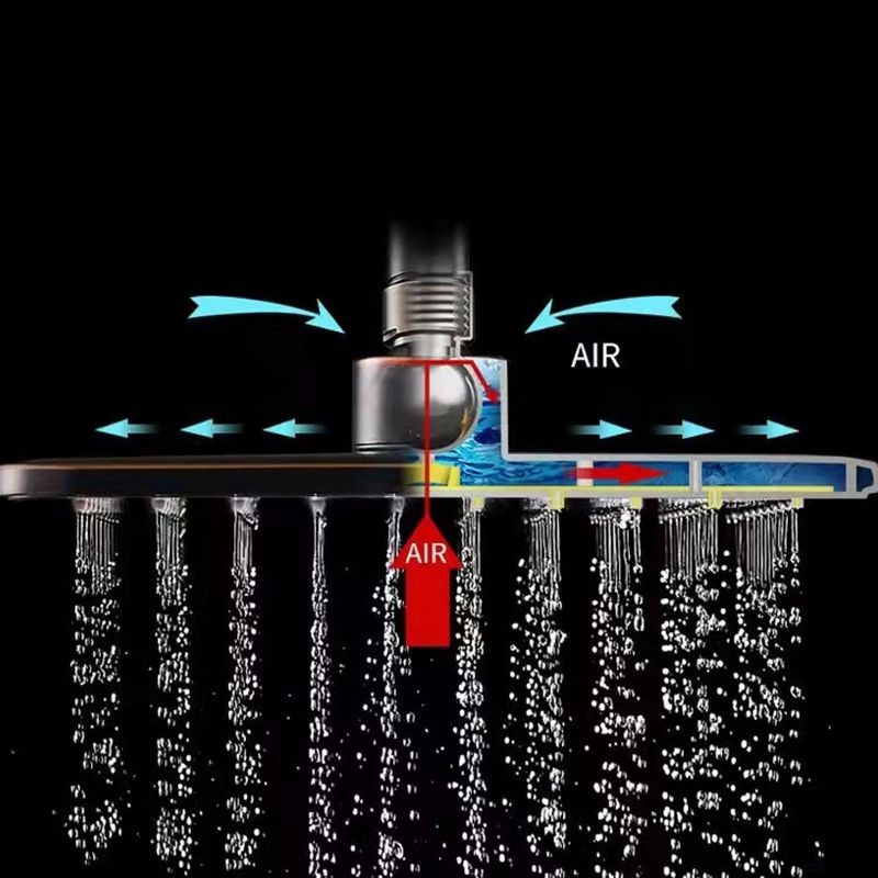 Modern adjustable swivel shower head metal shower fixture on the wall