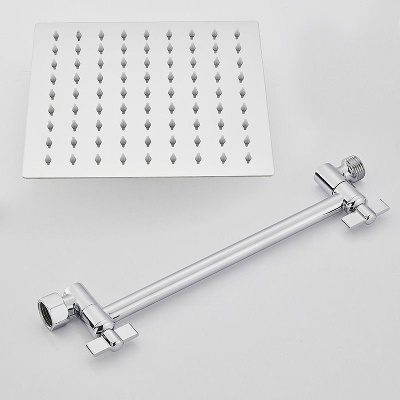 Wall Mounted Adjustable Shower Head Modern Square Metal Shower Head