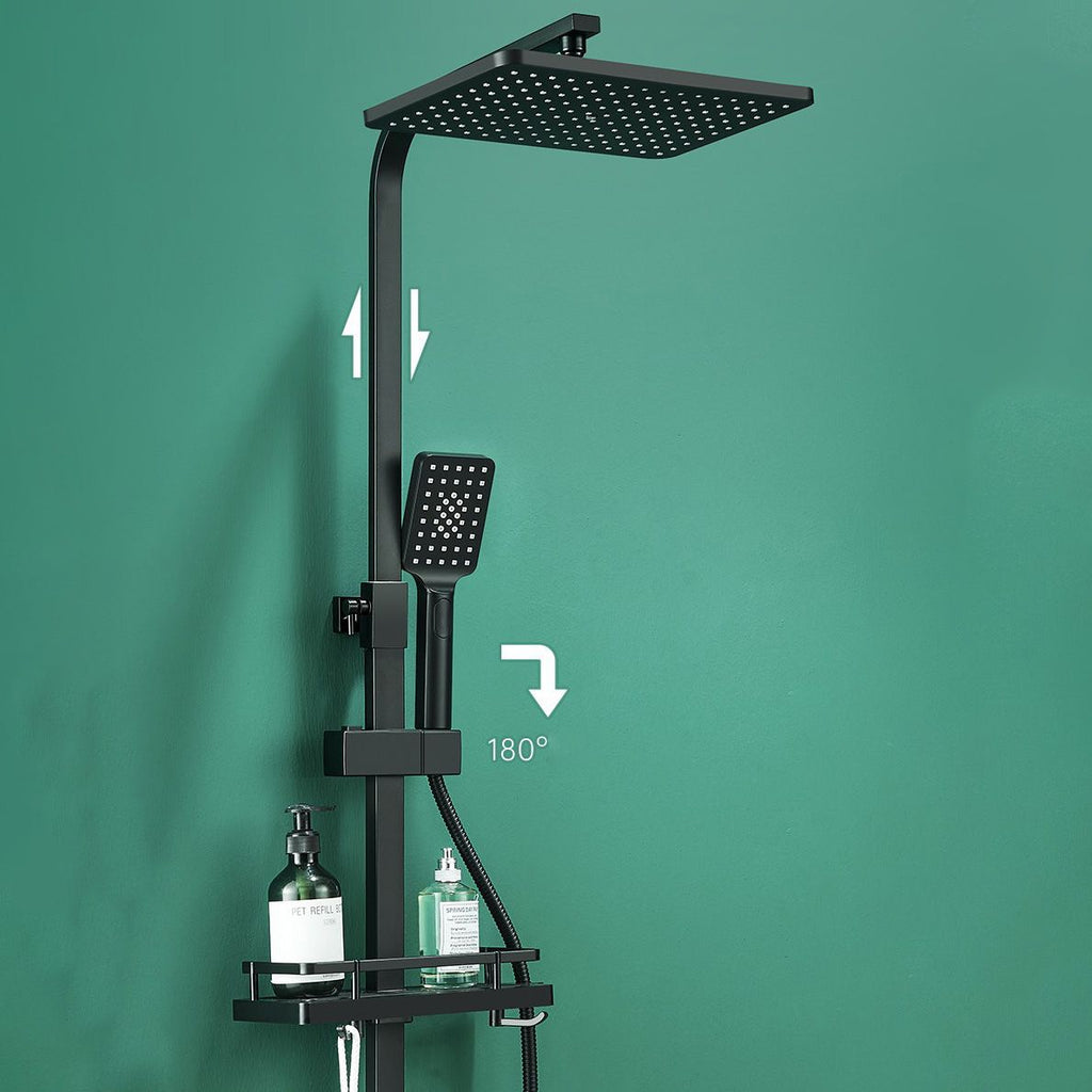 Modern adjustable water flow shower faucet shower hose shower system on the wall