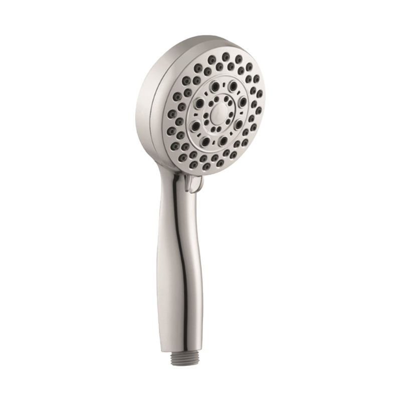 Silver Dual Shower Head Round Rainfall Wall-Mounted Shower Head