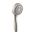 Silver Dual Shower Head Round Rainfall Wall-Mounted Shower Head