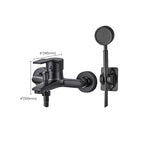 Wall-mounted fixed bathtub faucet lever handle with hand shower