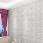 Contemporary Wall Shelves 3D Brick Bathroom Wall Panels Set of 2