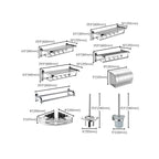 6-piece stainless steel modern bathroom accessories as a single item or as a set