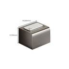 Aluminum modern bathroom accessories set polished gray bathroom shelf/paper holder/robe hook