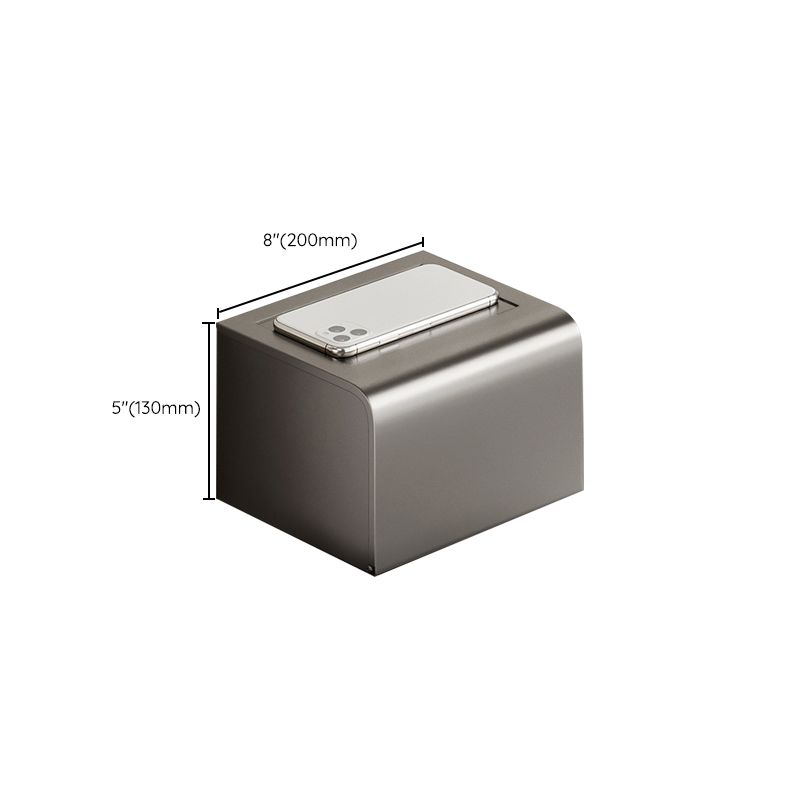 Aluminum modern bathroom accessories set polished gray bathroom shelf/paper holder/robe hook