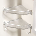 White & clear acrylic bathroom accessory set with towel holder/paper holder/robe hooks