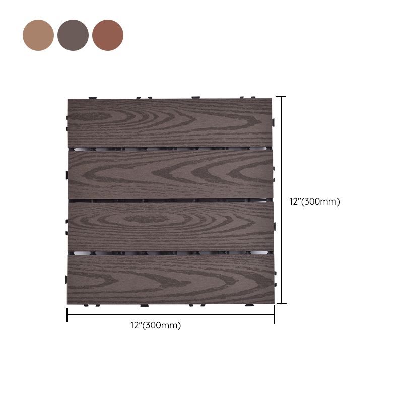 Modern plastic wood laminate decking outdoors, mold-resistant laminate