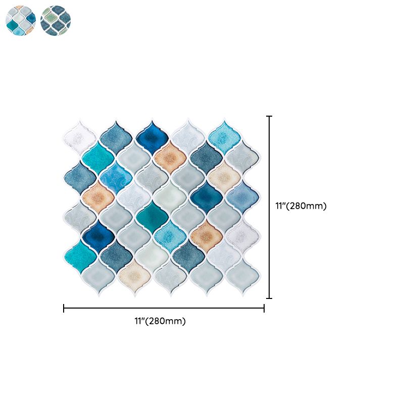 Plastic Peel & Stick Mosaic Tiles Waterproof Mosaic Tiles Wallpaper