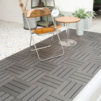 Striped pattern terrace tiles interlocking tiles kit outdoor patio