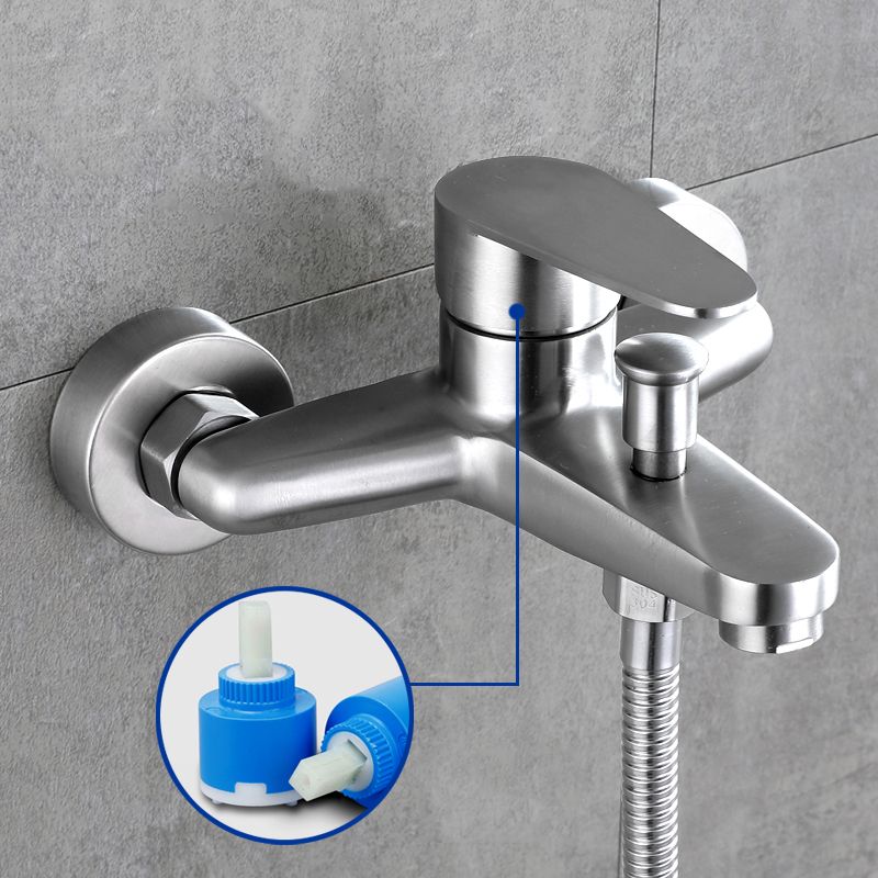 Contemporary Bathtub Filling Trim 304 Stainless Steel Wall Mounted Bathtub Faucet