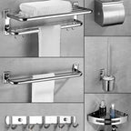 Silver Contemporary Bathroom Accessories As Individual Pieces Or As A Set