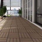 Wooden Floor Tile Solid Color Click Lock Non-Slip Outdoor Terrace
