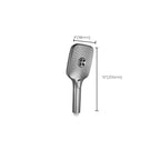 Modern Gray Showerhead Combo Standard Spray Pattern Rectangular Large Showerhead