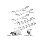 Contemporary bathroom accessories single item or in set in silver