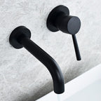 Wall-mounted Bronze Bathtub Filler Double Handles Bathtub Spout Bathtub Faucet Trim