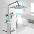 Contemporary Style Shower Head Bathroom Fixed Shower Head with Round and Square Shape