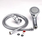 Round Handheld Showerhead in Silver Leak-Resistant Wall-Mounted Showerhead