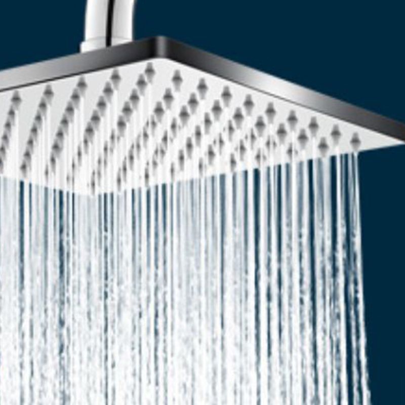 Contemporary square shower head combination with hand shower