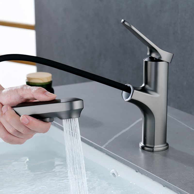 Contemporary Style Centerset Faucets Bathroom Fixtures with Lever Handle