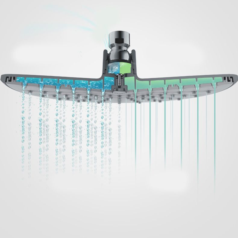 Bathroom white shower head combination modern round fixed shower head