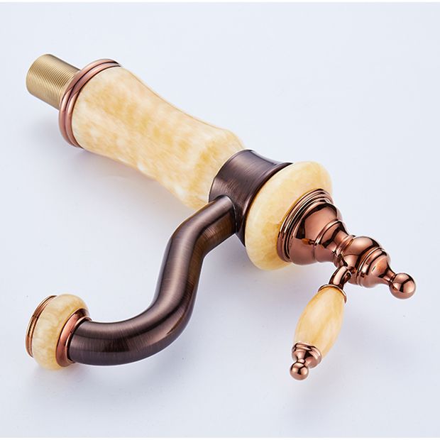 Luxury Ship Basin Faucet Lever Handle Round Ship Basin Bathroom Faucet