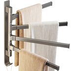 Contemporary Gray Bathroom Accessory Set Aluminium Towel Holder