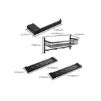 Traditional Bathroom Accessories Hardware Set in Black Metal