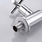 Glam Wall-mounted Bathroom Faucet Copper Single Handle Low Arc Basin Faucet for Bathroom